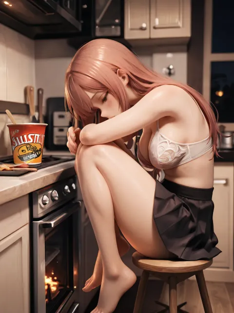 夜食で夜ふかし😁