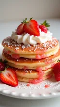 ふわふわいちごホットケーキ