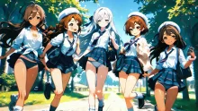 夏季登校 — 日焼けイラストのAIイラスト｜SUPPART
