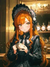 ロリータファッションのお嬢さん