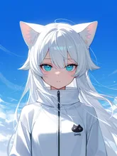 白猫城猫 — ハニカさんのAIイラスト