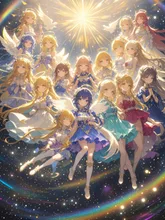 虹色宇宙の女神たち — SUPP419742144さんのAIイラスト