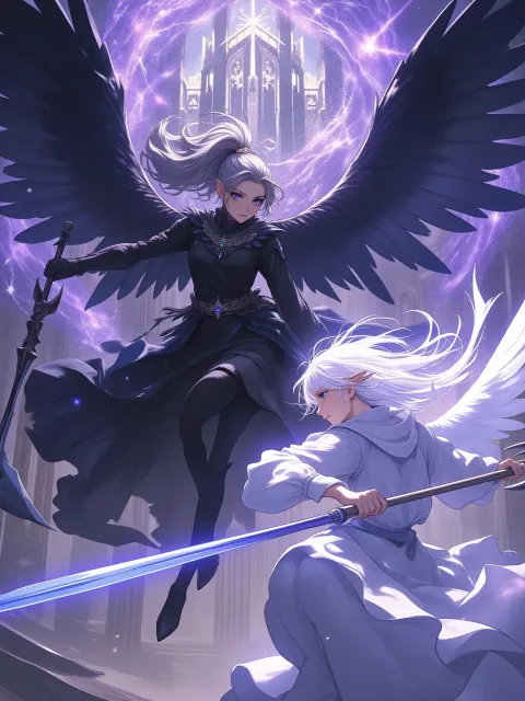 This high-quality digital… - 天使 vs 悪魔