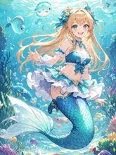 🐟tried diving🧜♀️ — 人魚・マーメイドのAIイラスト|SUPPART