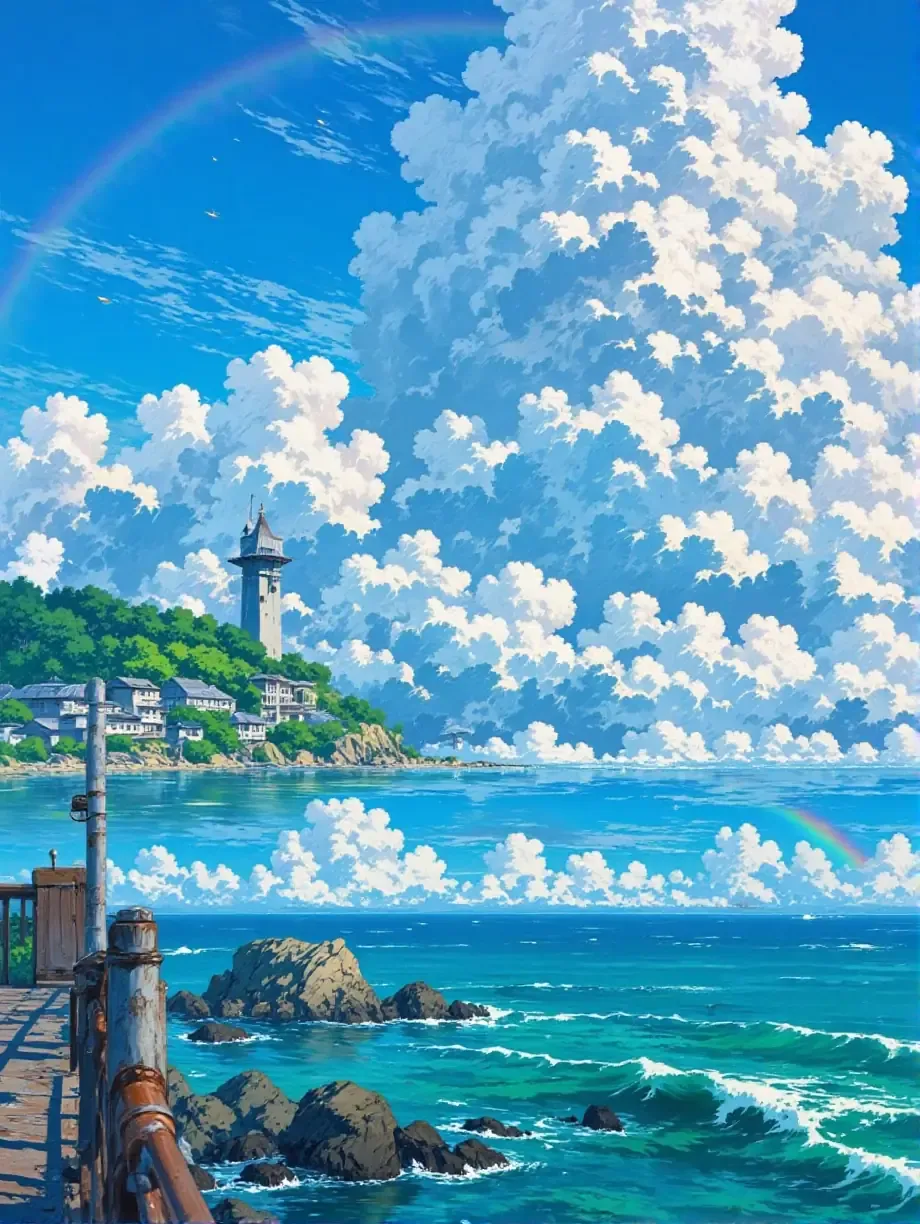 雨上がりの海