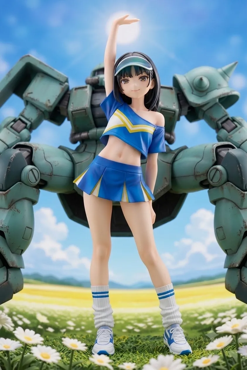 今日を頑張ってる人も、今日は頑張ってない人も、みんなまとめて応援したい、ザクとチアガール！…フィギュア…黒