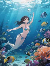 画像生成チャレンジ·素潜り の投稿作品