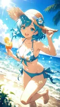ビーチの水着美女·真夏のビーチ の投稿作品