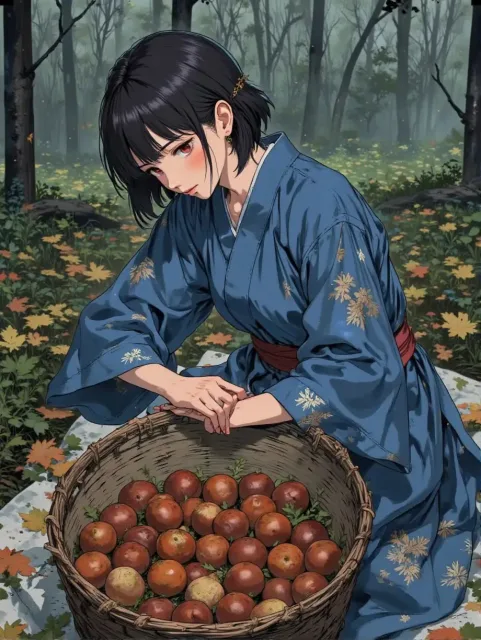 大きい栗をたくさん拾った紅夜さん