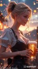 Beer garden poster girl