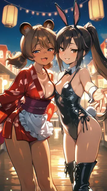 (character1:清楚、大きな澄んだ瞳、ウサギ耳