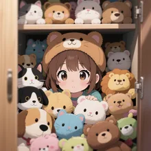 かくれる♪(꒪ˊ꒳ˋ꒪)