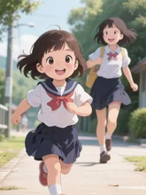 そんなに走ると転んじゃうよー。