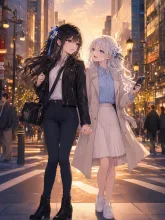 手繋ぎデート♡ — 征鵺さんのAIイラスト