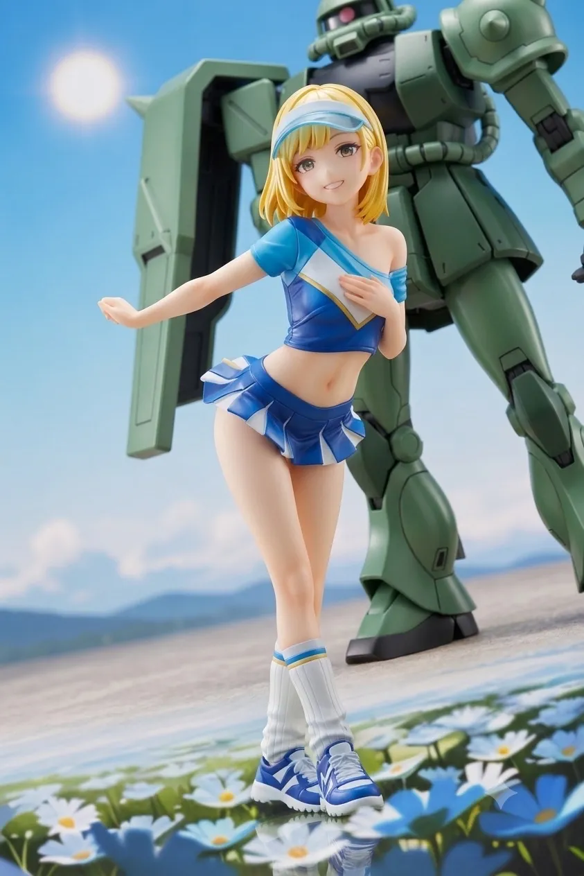 今日を頑張ってる人も、今日は頑張ってない人も、みんなまとめて応援したい、ザクとチアガール！…フィギュア…黄