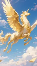 黄金のペガサス — 黄金イラストのAIイラスト｜SUPPART