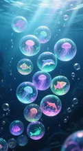 光が集まりはじめる海 — NiaさんのAIイラスト
