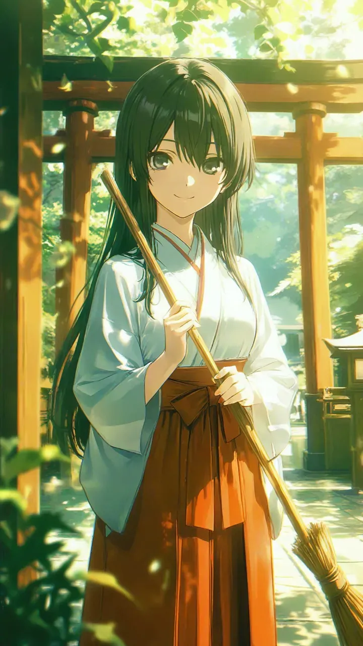 巫女のアルバイト中