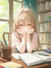 図書室での幸せな時間