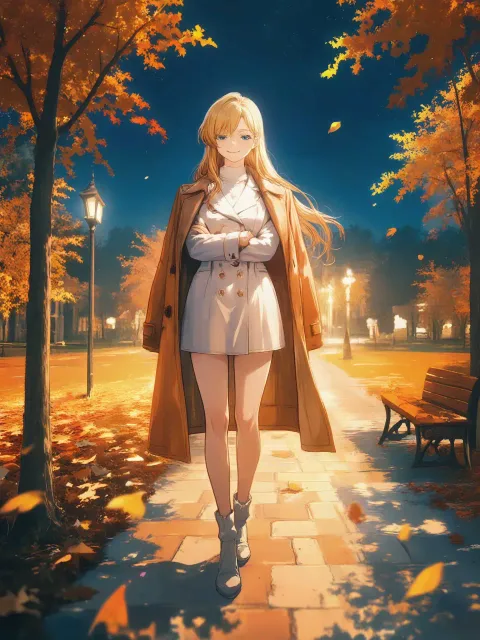 On a chilly autumn night - 借りた上着