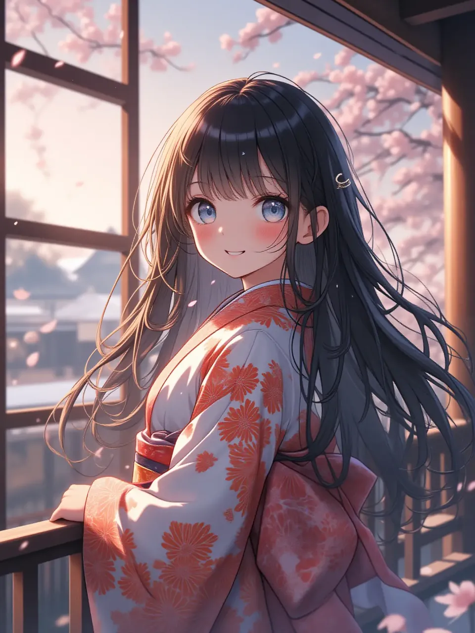 縁側にて
