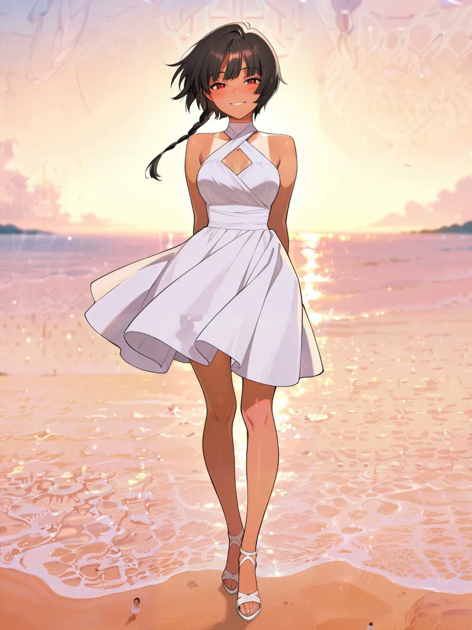 浜辺の女の子 — kumaさんのAIイラスト