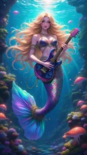 ギタリスト×人魚 — 人魚・マーメイドのAIイラスト|SUPPART