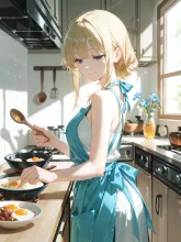 エプロン姿·素肌に結ぶ紐 の投稿作品