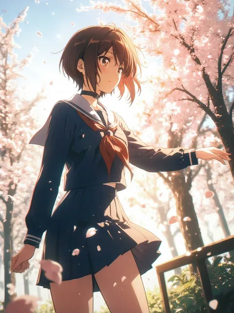 桜の木の下で