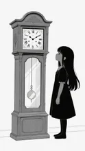 このとけいが うごくまで — 線画イラストのAIイラスト|SUPPART