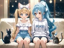2人で猫カフェ