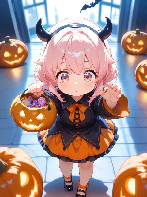 cute face、large pretty eyes - ランタンに火を入れる