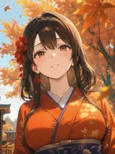紅葉狩り·赤く染まる山道で の投稿作品