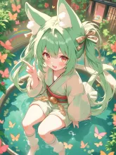 旅館の猫娘（絵柄違い） — アニメ風イラストのAIイラスト｜SUPPART
