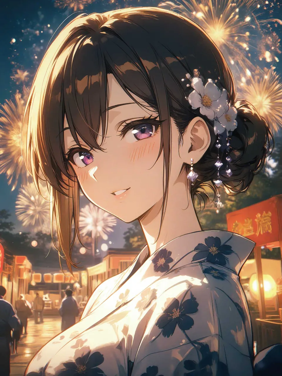 花火やってるよ、！ — まゆうさんのAIイラスト