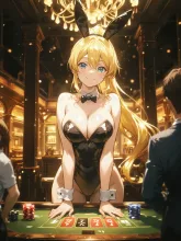 ディーラー兼バニーガール — Bunny Girl Art AI art on SUPPART