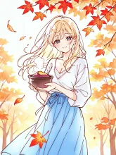 焼き芋·落ち葉のなかで の投稿作品