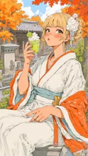 紅葉と美味しいスイーツ — lolipopさんのAIイラスト