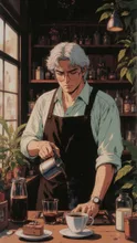 画像生成チャレンジ·レトロな喫茶店 の投稿作品