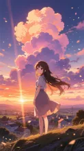 夕焼けと入道雲·初夏チャレンジ の投稿作品