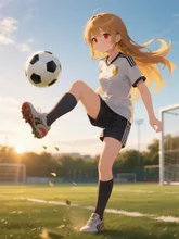 リフティング⚽️をする女の子( ơ ᴗ ơ )