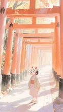 伏見稲荷。千本鳥居の幻想 — Torii Gate Art AI art on SUPPART