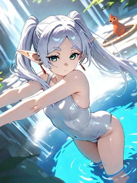 水浴びフ◯ーレン