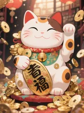 縁起物の招き猫·チャレンジ の投稿作品