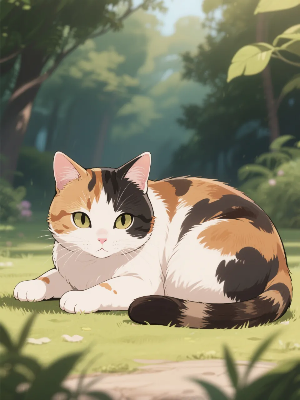森の中の猫