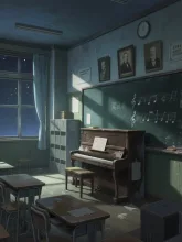 廃校の音楽室②