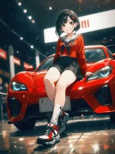 憧れの車とツーショット