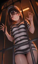 ハロウィンで囚人の格好をする女子