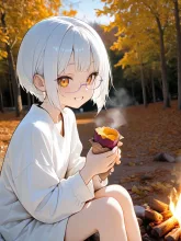 焼き芋·落ち葉のなかで の投稿作品