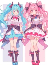 2人は…（魔法少女です！） — 釜夏の日のさんのAIイラスト